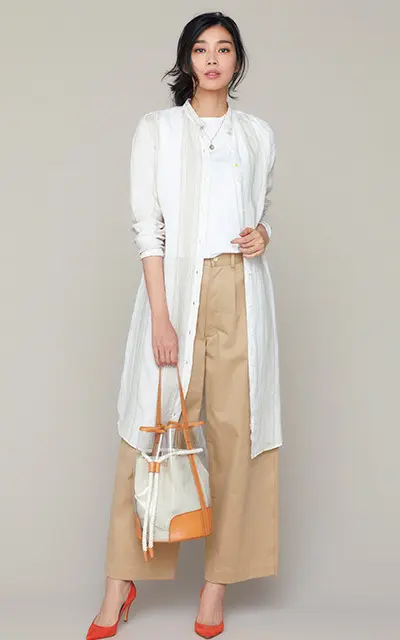 ロングシャツコーデ1