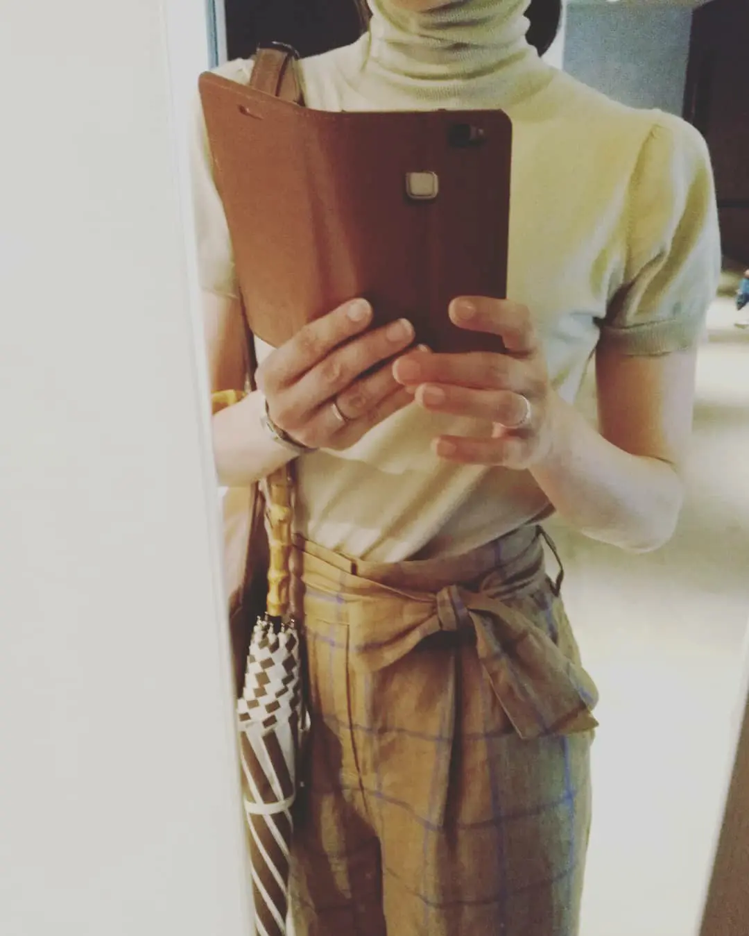 Saleリネンチェックパンツで、姉弟ランの画像_3