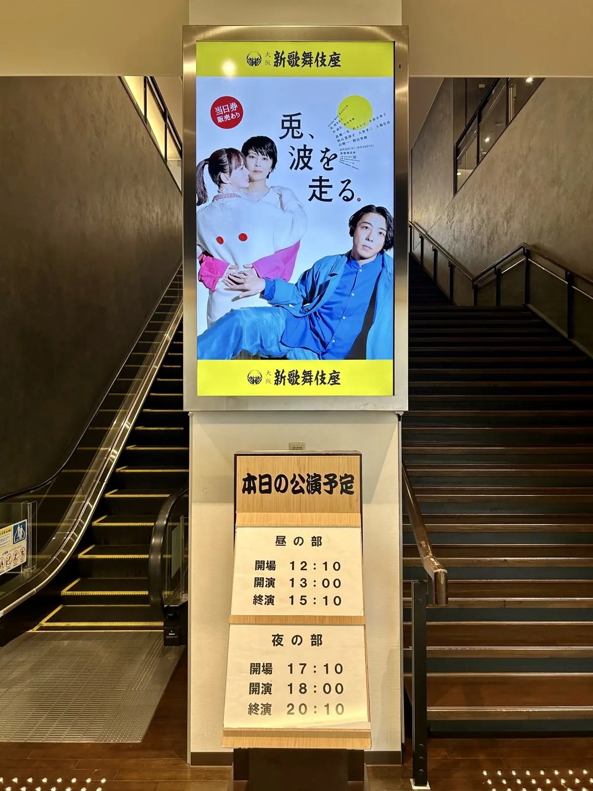 新歌舞伎座内の舞台看板