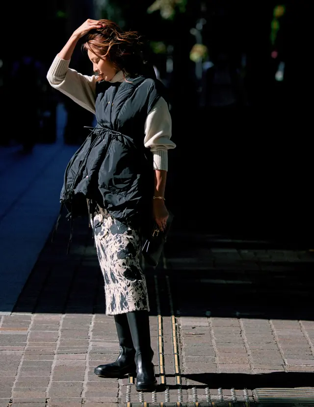 トッズのロングブーツのSHIHO