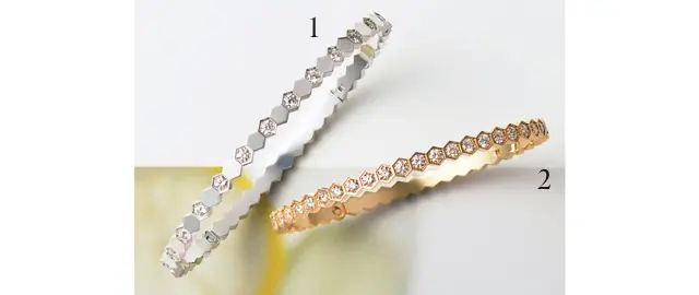 ❶・❷「ビー マイ ラヴ」①（WG×D）￥1,705,000・②（PG×D）￥2,167,000／ショーメ