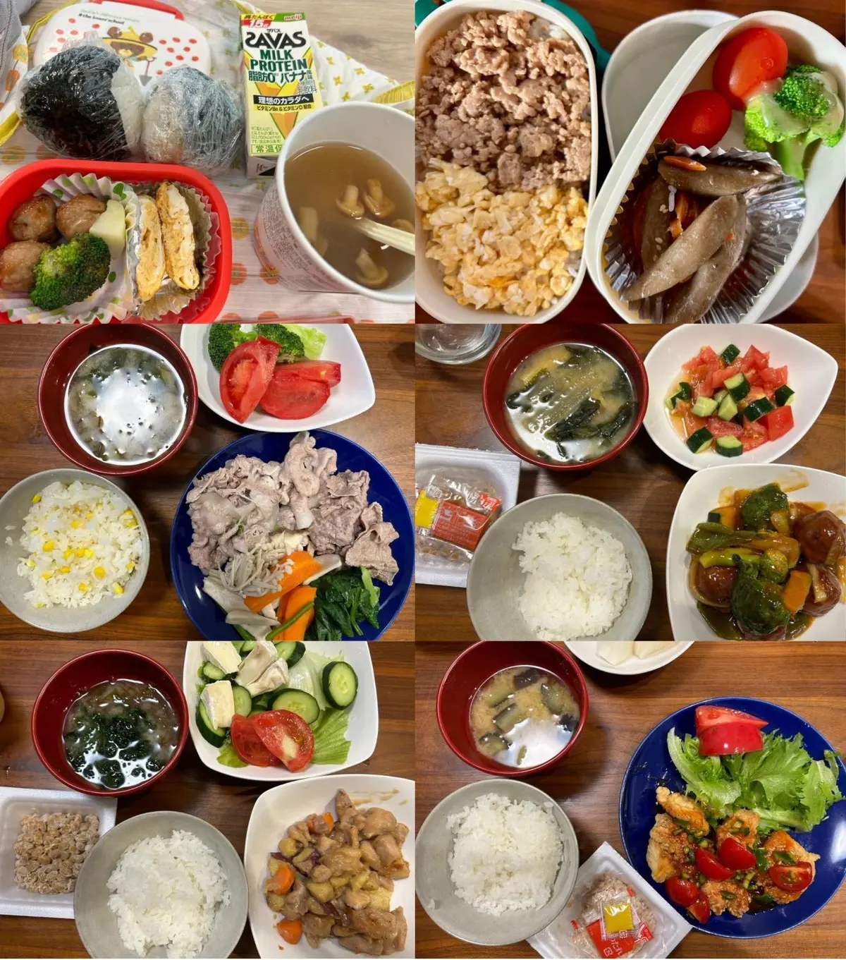 OurAge×Webエクラ　 ３カ月のうちに、徐々にタンパク質摂取に慣れていった安川さんの食事。彩り豊かな食卓＝いろいろな栄養素をとれているということです！