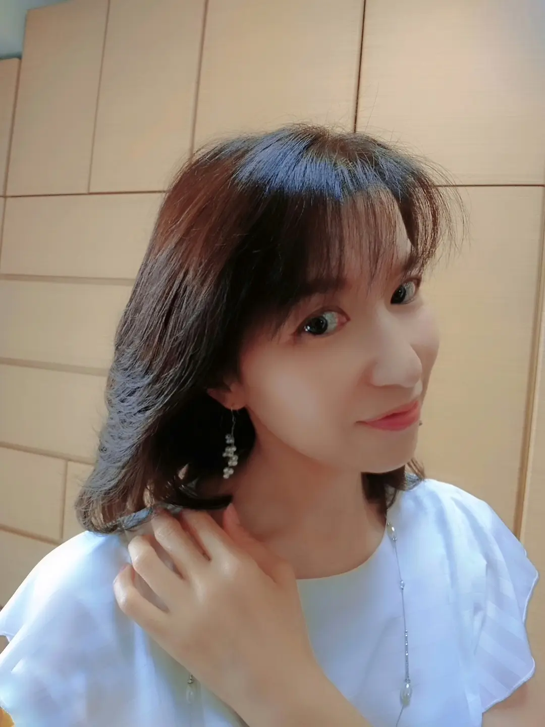 自分で朝スタイリングした後です