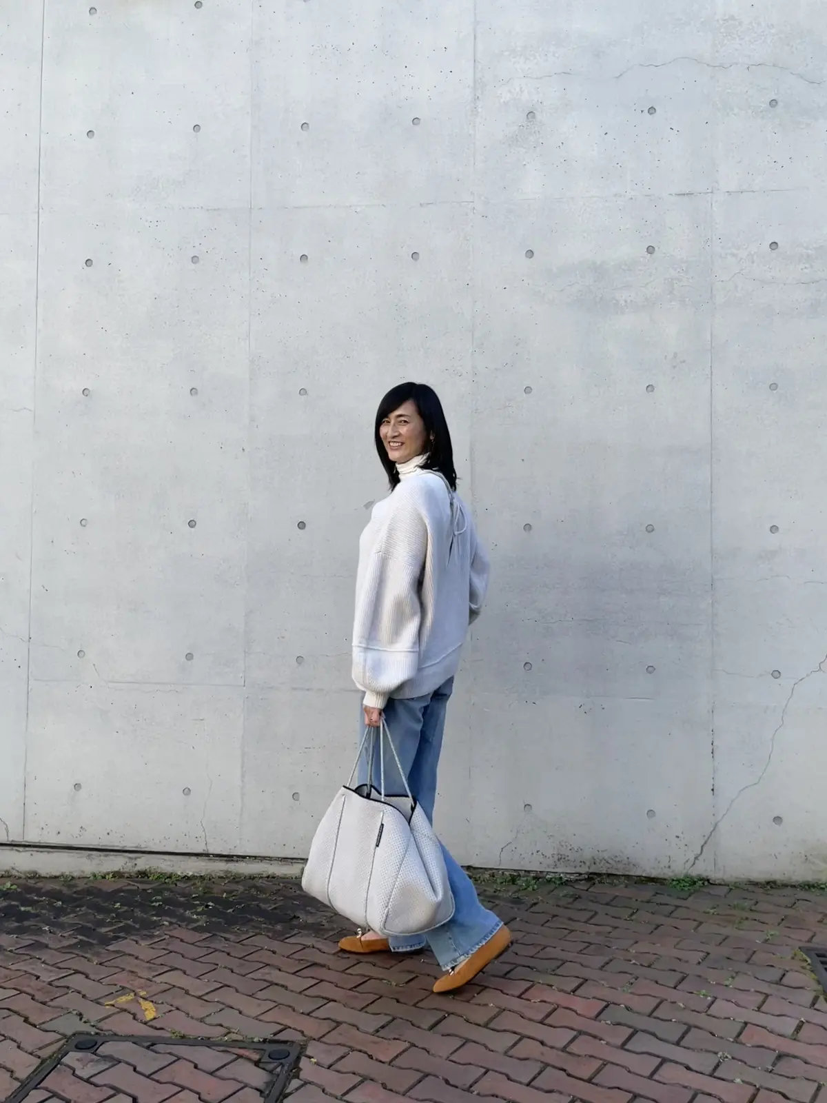 お気に入りの白ニット2コーデの画像_1