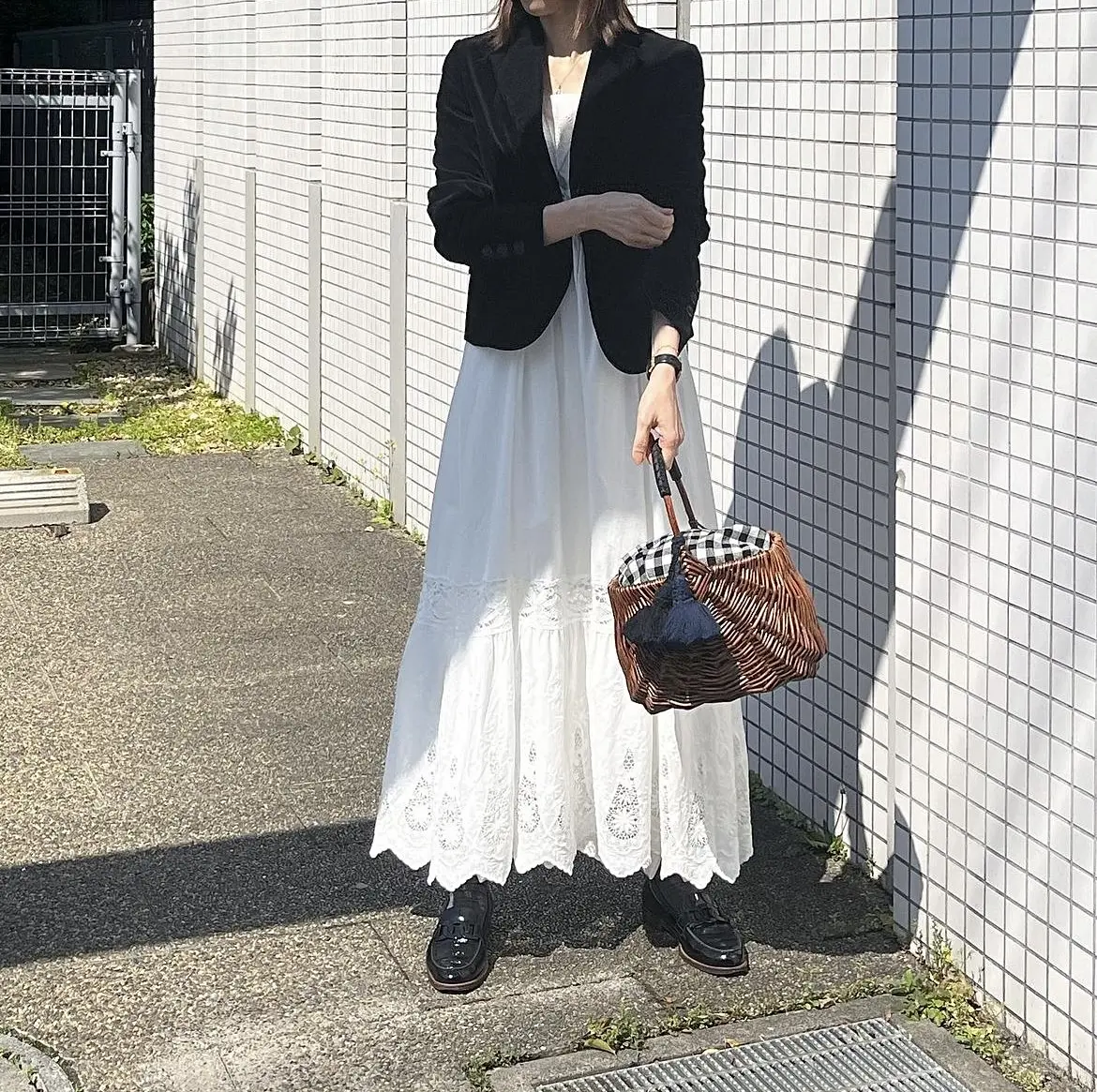 レースワンピースで日本民藝館の画像_9