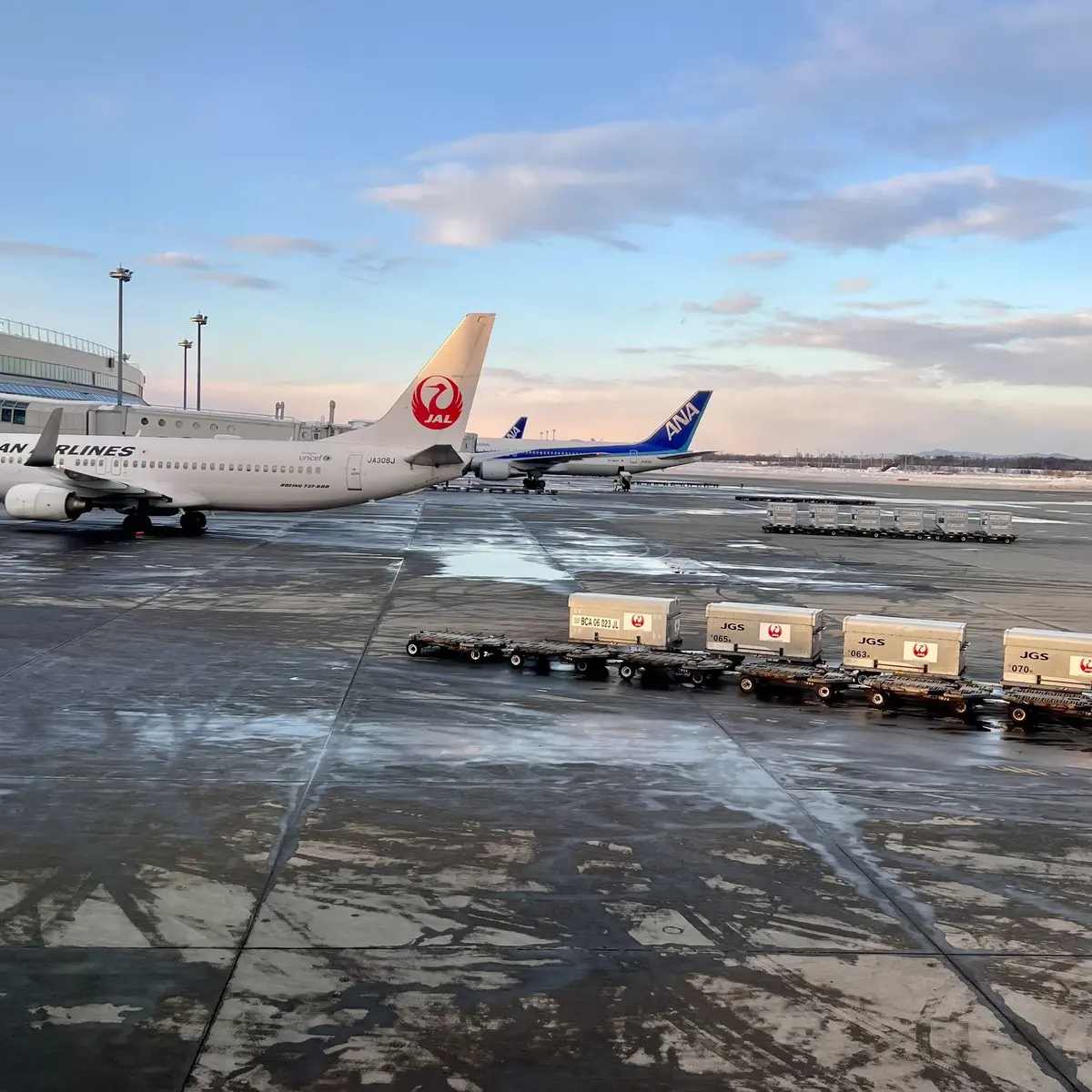 新千歳空港の飛行機