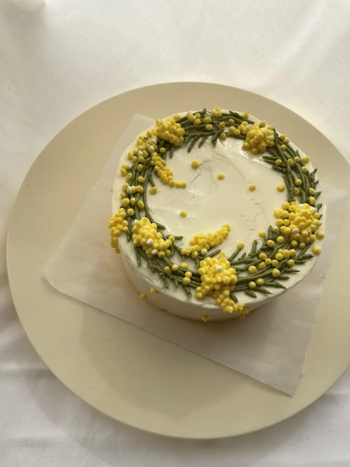 交際女性DAYの日　ミモザのケーキを作っの画像_3