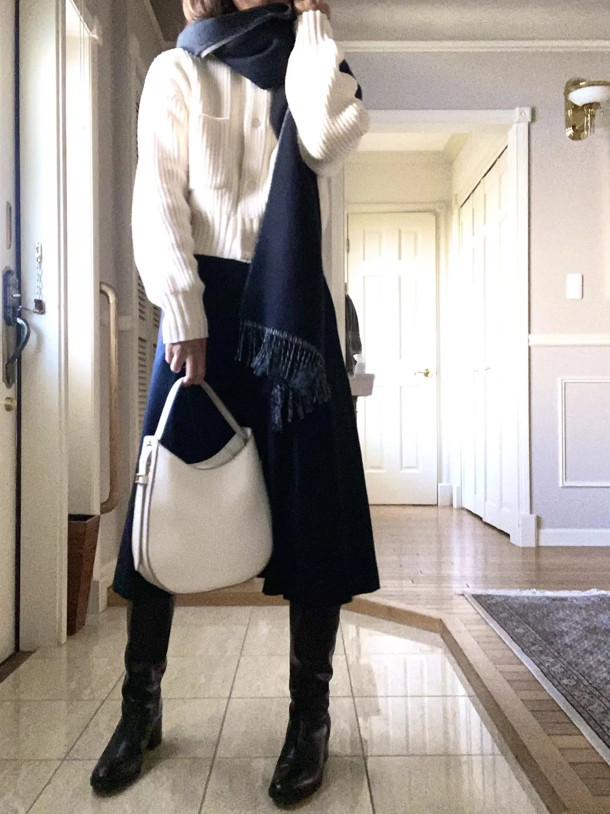 お年始コーデ⭐︎白×黒の画像_2