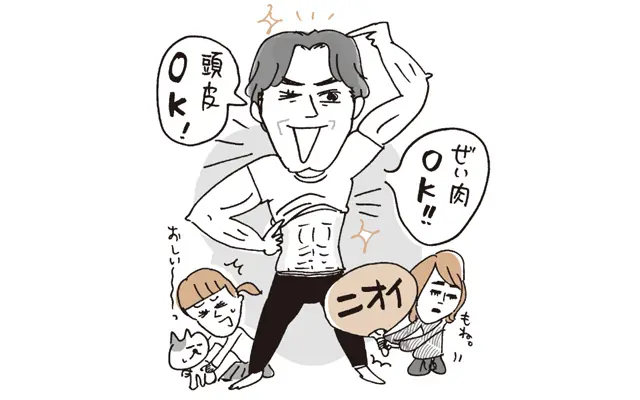 Q.頭皮とぜい肉のケアは熱心。ニオイも気にしてほしいのだが。（夫：会社員・55歳）