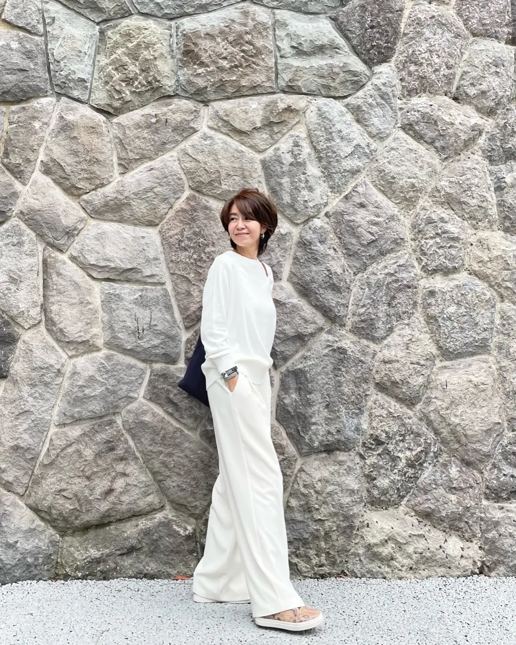 HAUNTのクールネックニット3stylの画像_3