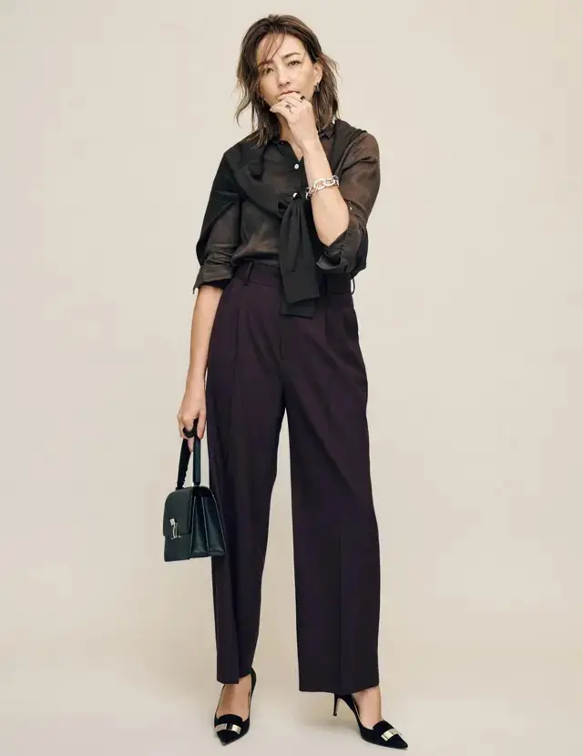 上品な配色「ブラウン×ボルドー」