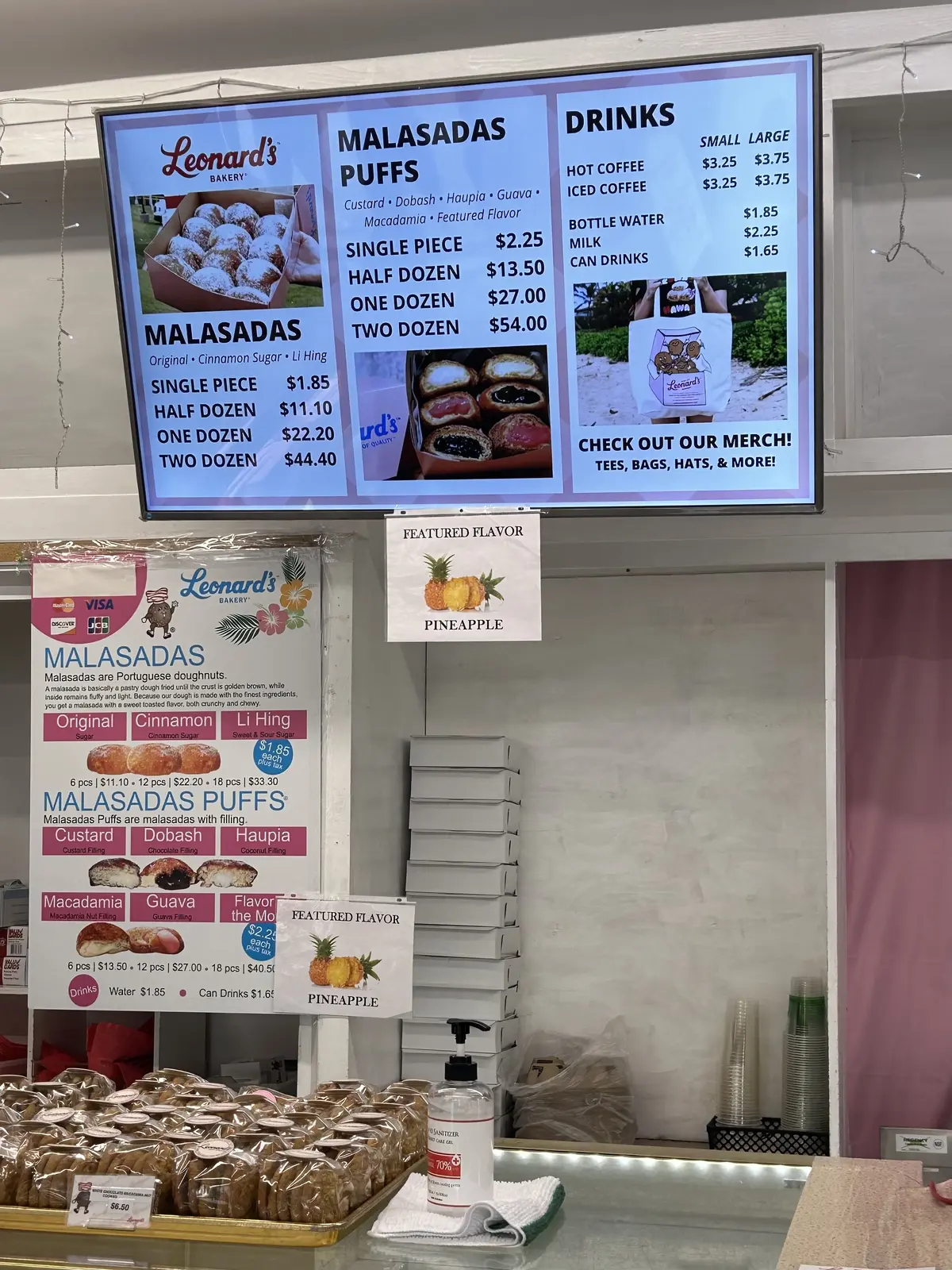 レナーズ　マラサダ　ホノルル　行き方　メニュー　バス