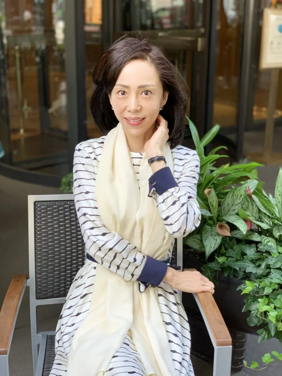 日比谷側エントランスにて