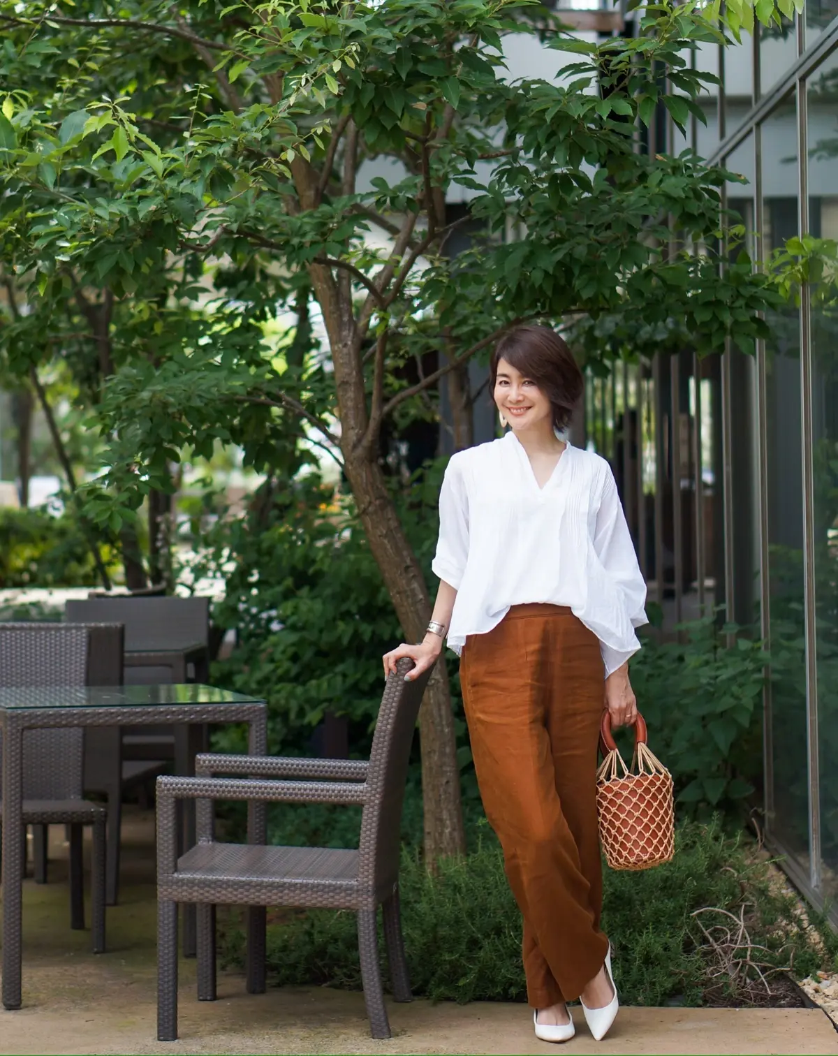 GUのパンプスで