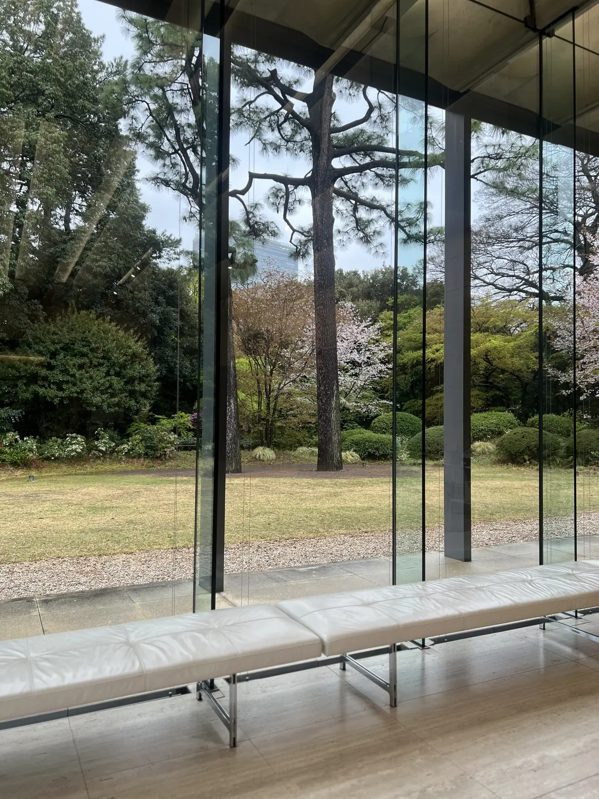 ガラス張りの開放的なカフェです