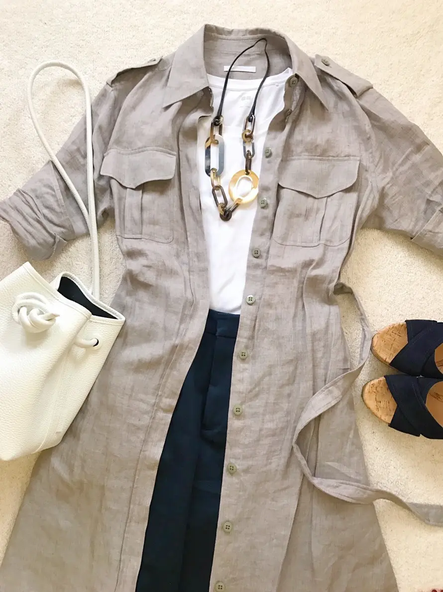 2wayリネンシャツワンピの画像_4