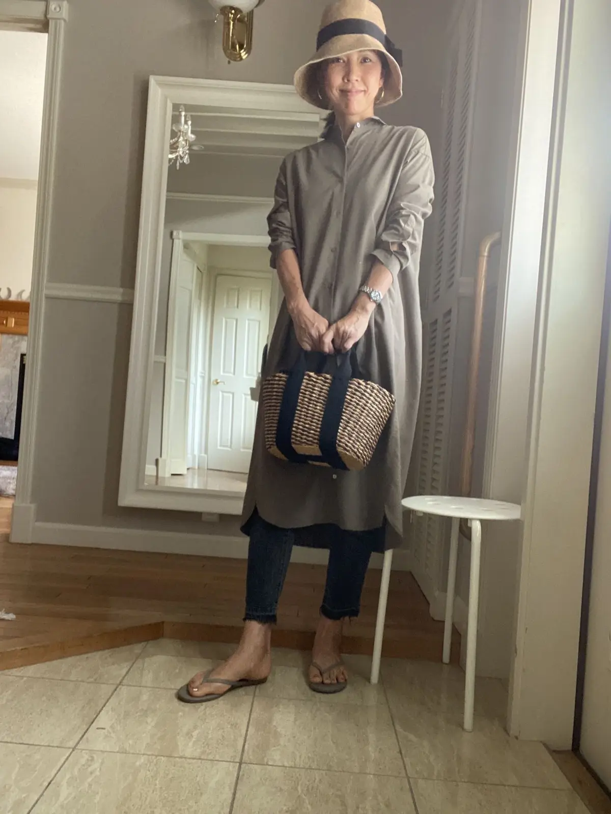 シャツワンピース✖️デニム