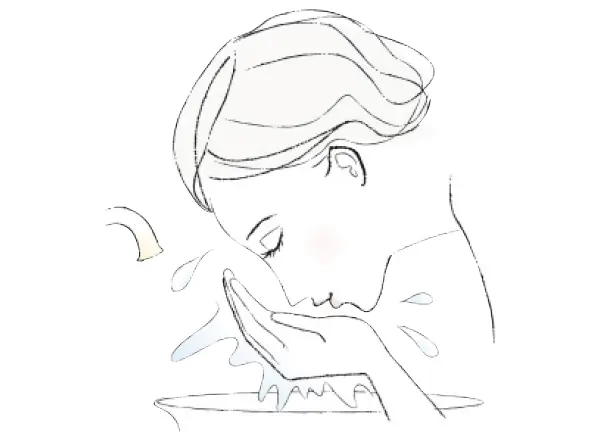 洗い流しは熱いお湯厳禁！短時間で！