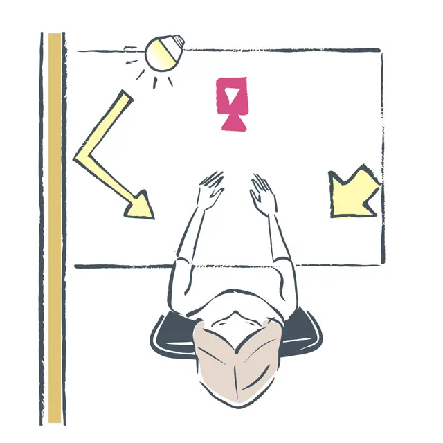 サイドからの補助光