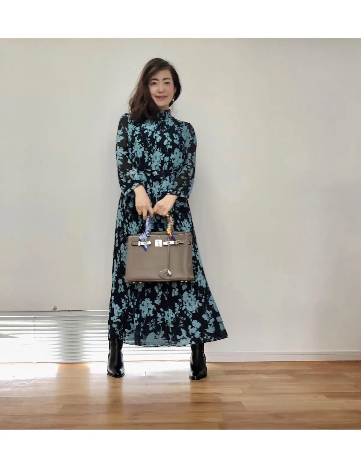 ZARAの柄ワンピ＆ブーツでお出かけ♩の画像_2