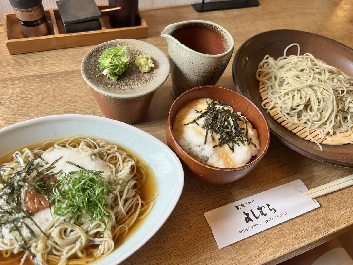 梅おろし蕎麦、ざる蕎麦