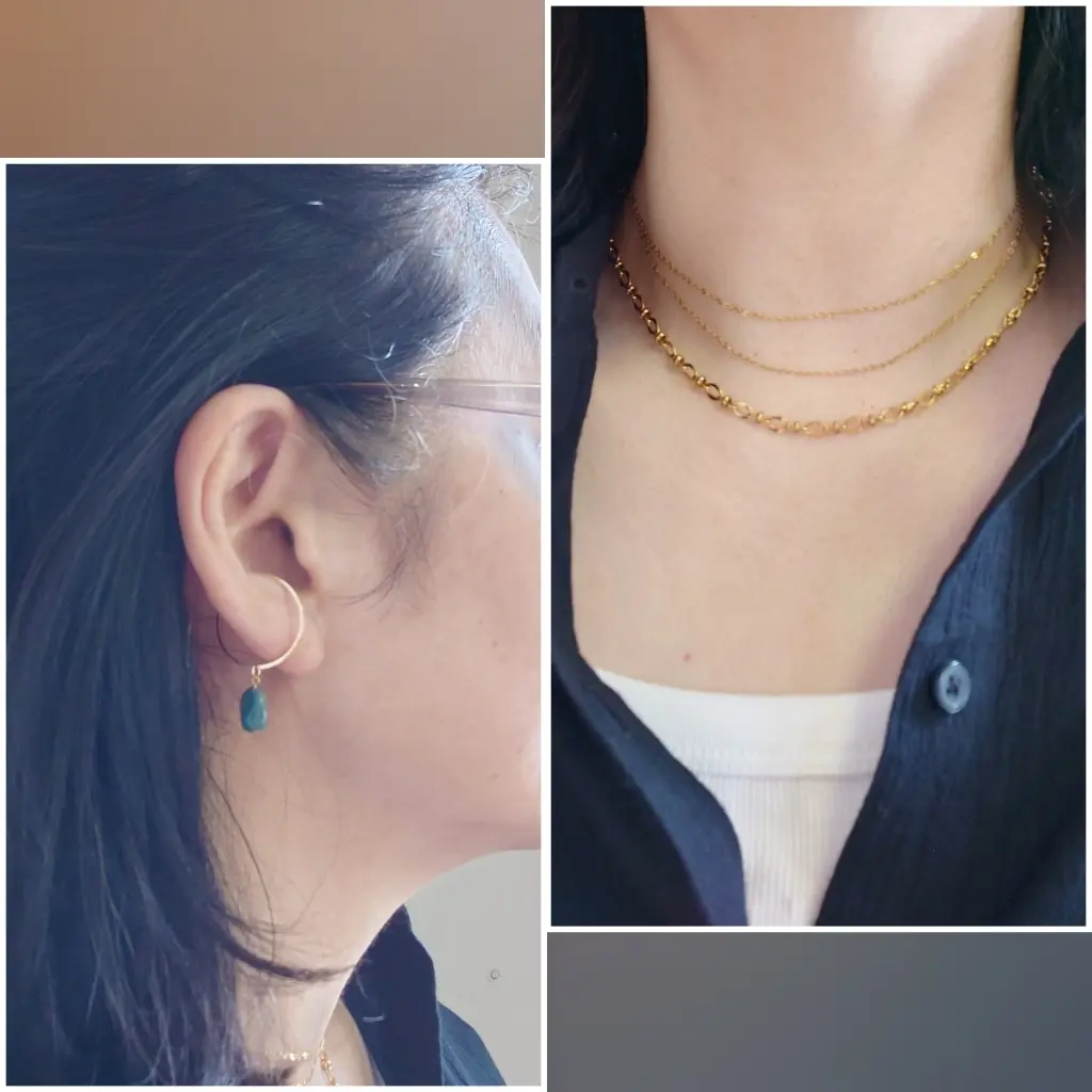 ナイキV2Kランのブラックコーデのアクセサリー