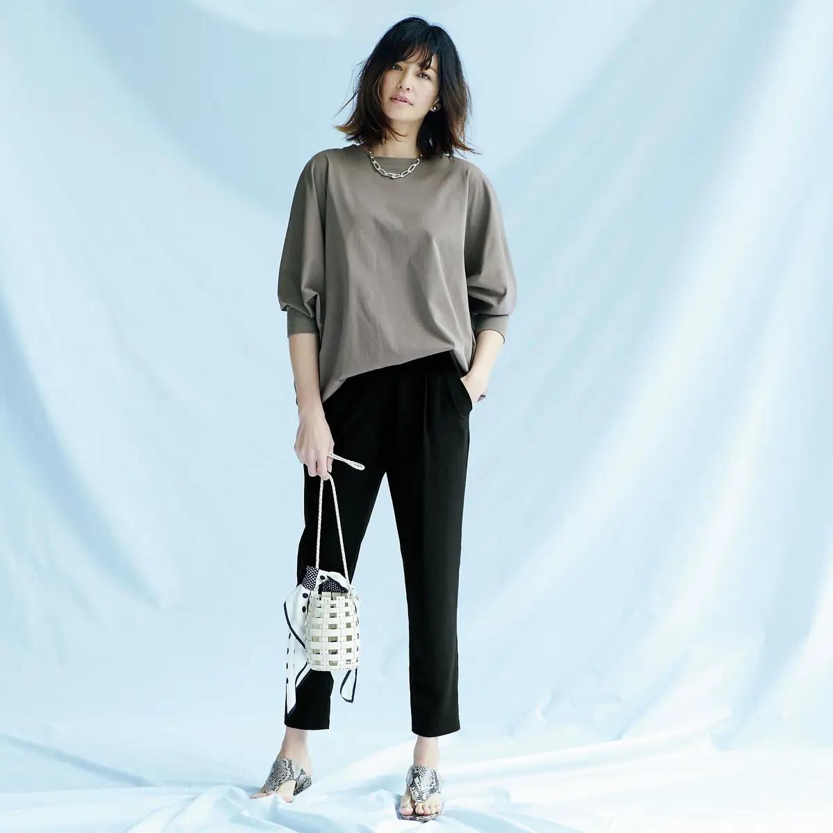 GALLARDAGALANTE×éclat ドルマンカットソー GALLARDAGALANTE ジャージージョッパーパンツ