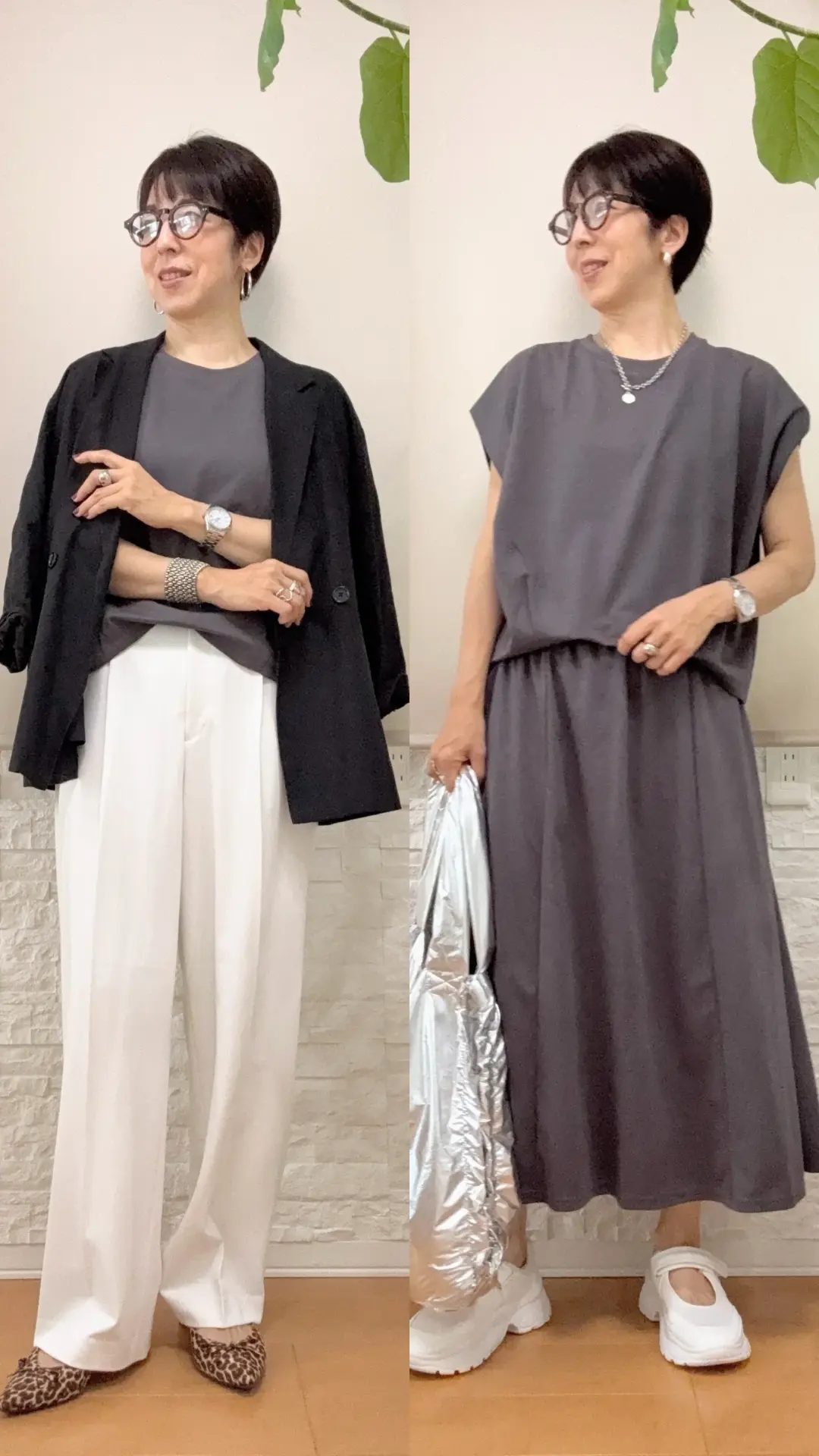 50代初夏のGUTシャツ着回しコーデの画像_9