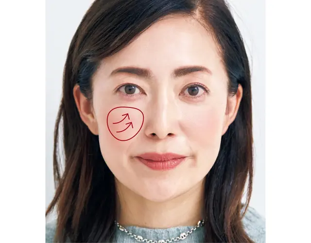 【形の錯覚メイクMAP】チーディングで【頰の形を変える】