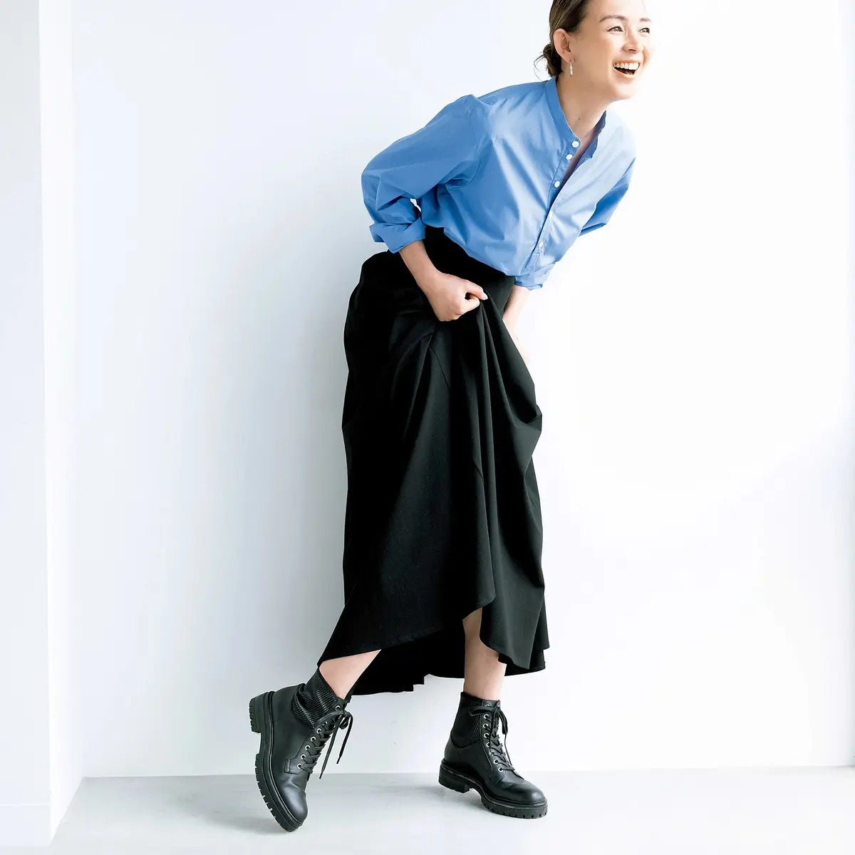 Gianvito Rossi レースアップコンバットブーツ