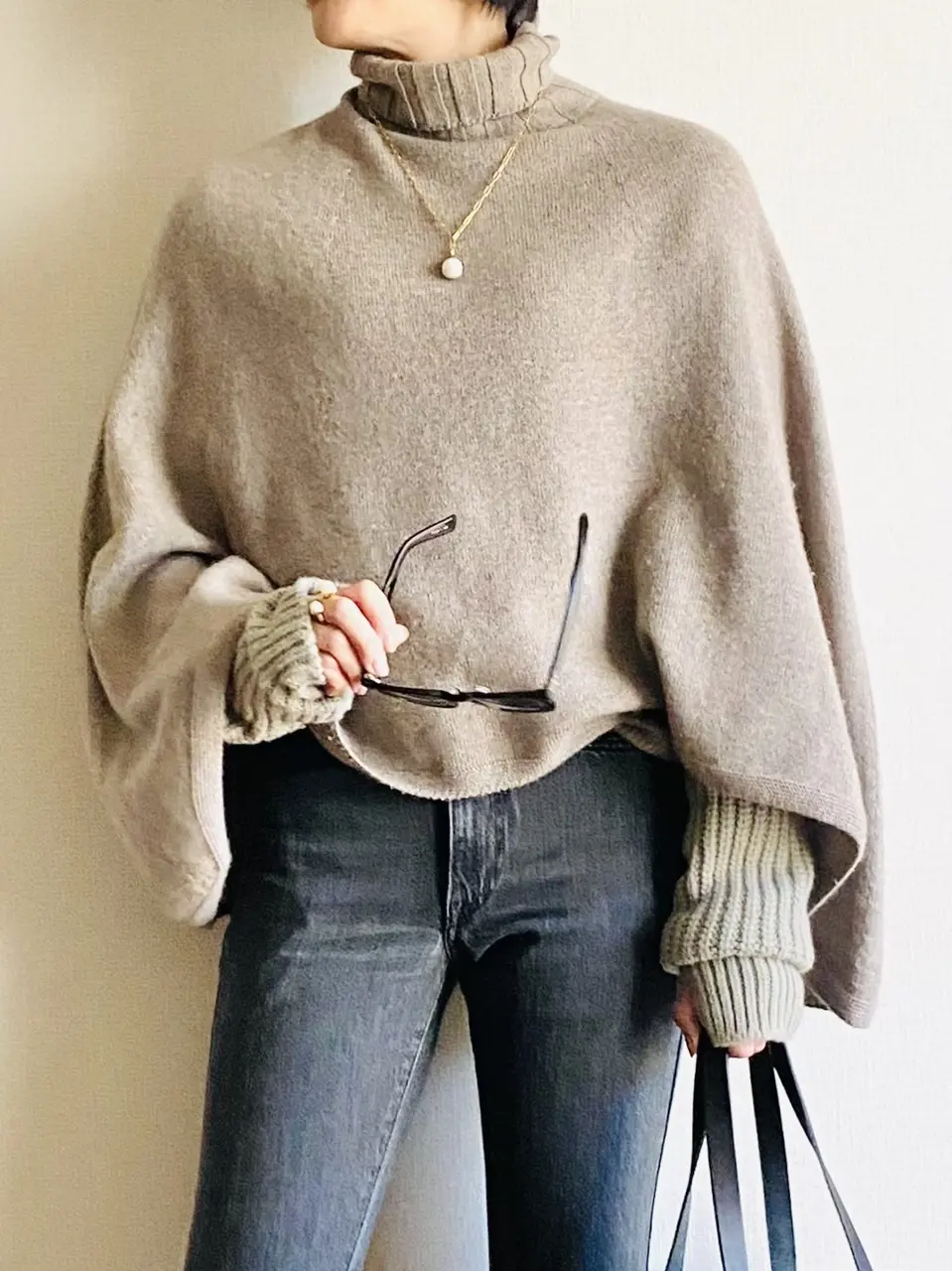 ユニクロ ポンチョコーデ②