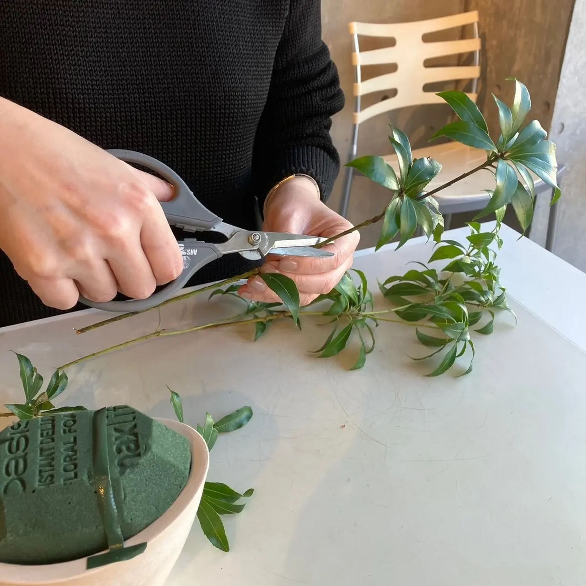 ニコライ・バーグマンのフラワースクール　レッスン風景