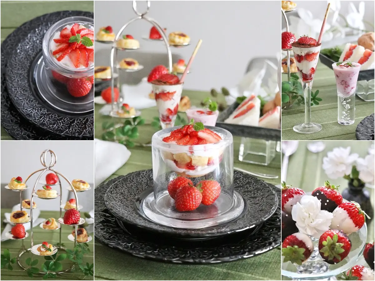 いちごのアフタヌーンティー メニュー