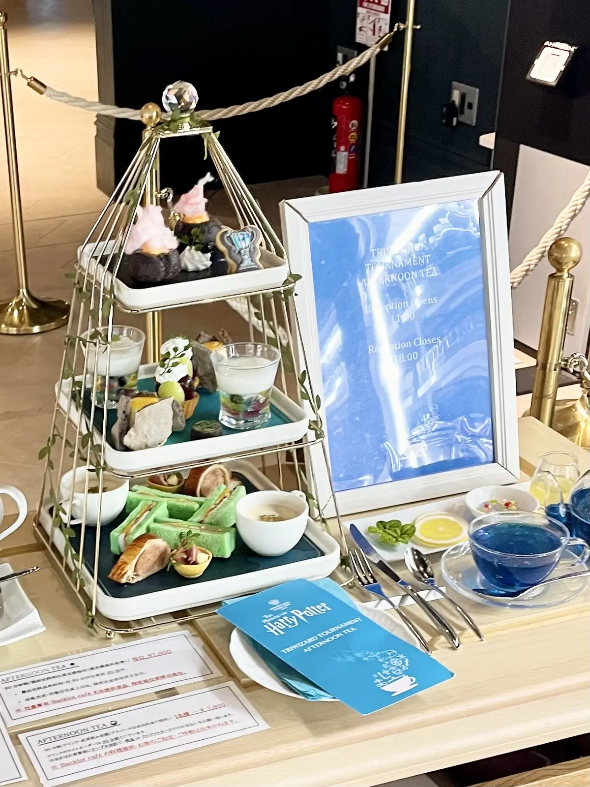 ハリーポッタースタジオツアー限定、スイーツ、ハリーポッタースイーツ、ハリーポッターアフタヌーンティー、アフタヌーンティー、パタフライピー、限定、マンドレイク、話す植物、水色のお茶、ハーブティー、水色のハーブティー、ハリーポッター、ワーナーブラザース、スタジオツアー東京、ワーナーブラザーススタジオツアー東京、 メイキング・オブ・ハリー・ポッター、ワーナー ブラザース スタジオツアー東京メイキング・オブ・ハリー・ポッター、ハリーポッター、現在期間限定、炎のゴブレット、魔法省、噴水、感動、映画のシーン再現、映画のセット、本物、実物、