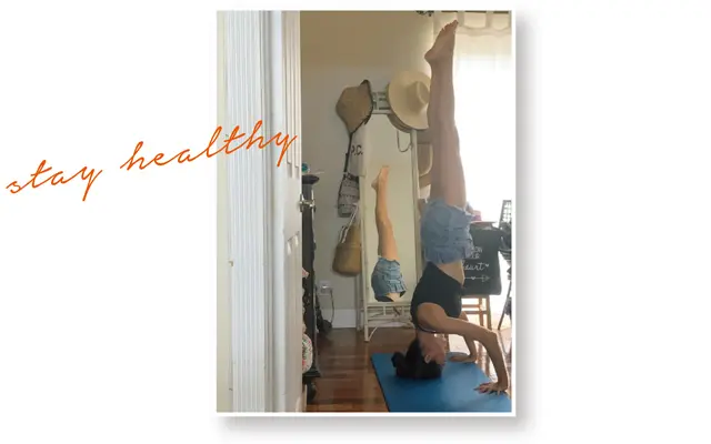 血行促進やストレッチのための逆立ち