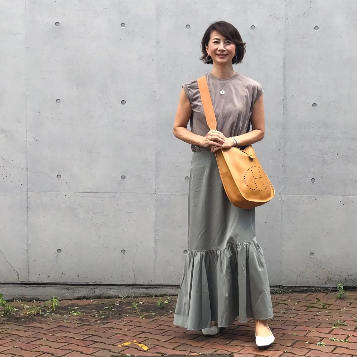 秋色コーデで偶然の双子コーデの画像_4