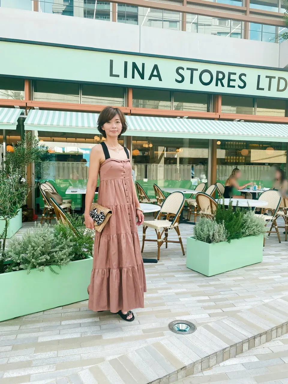 ヴィンテージ感漂うティアードワンピースでの画像_1