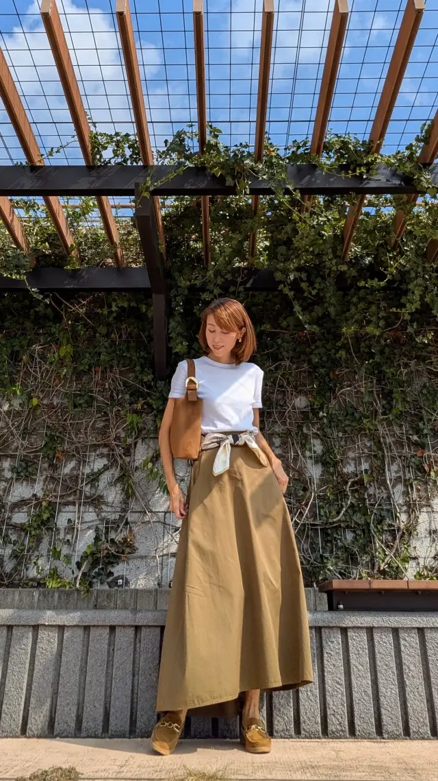 Tシャツコーデ  秋仕様　デニム　スエード小物ZARA H&M