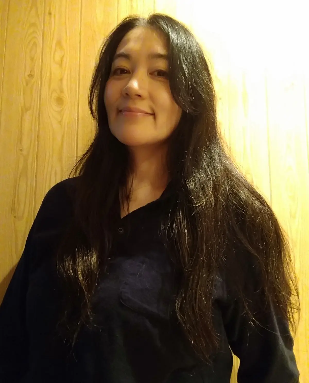 ヘアドネーション前のロングヘア