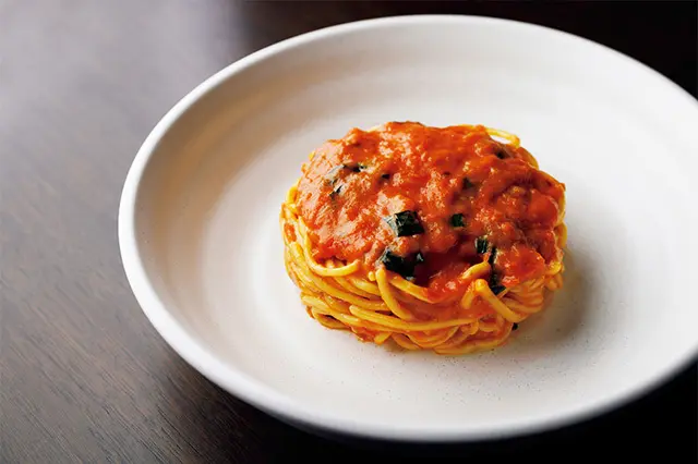 「トマトバジルスパゲッティ」￥2,200。