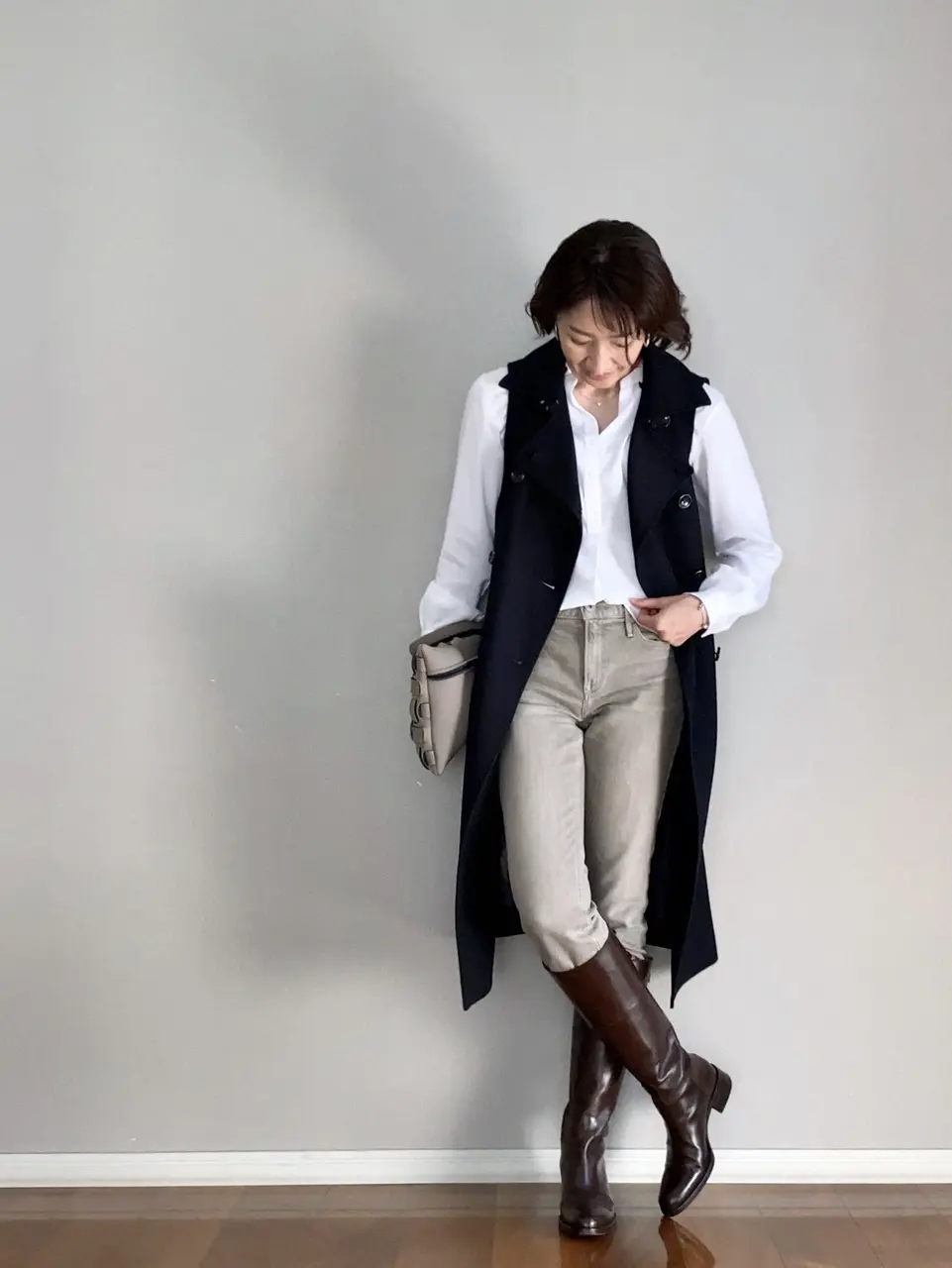 黒のロングジレ・ファーなし②