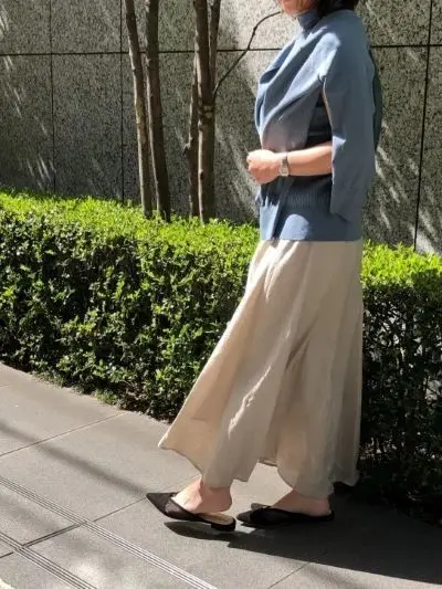  E by eclat リネンマキシスカート ￥18,700