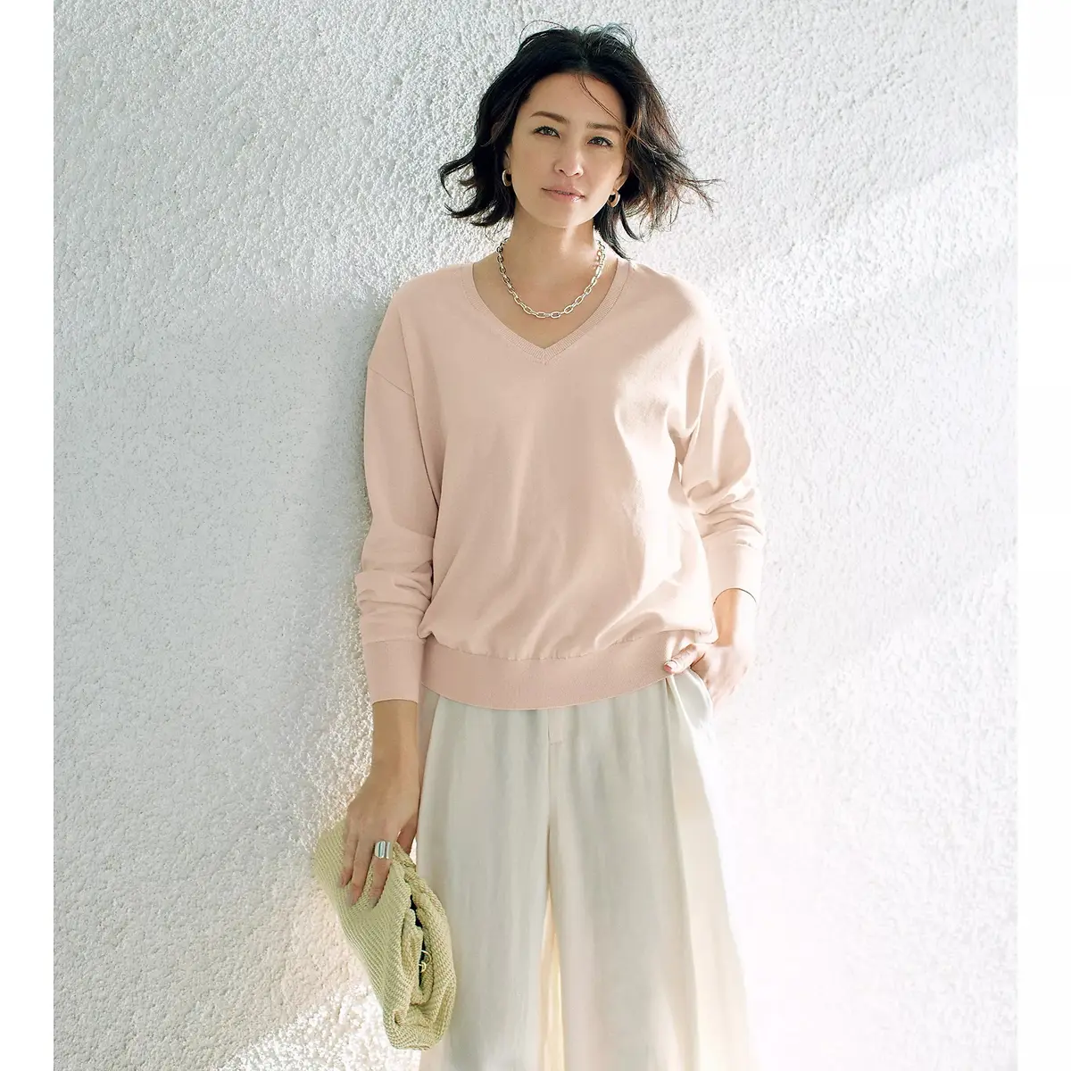 SLOANE×éclat 2WAYコットンニット