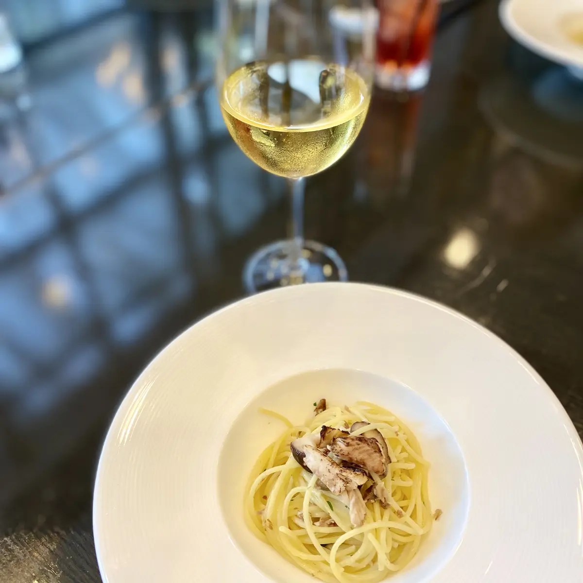 秋刀魚とキノコのパスタ