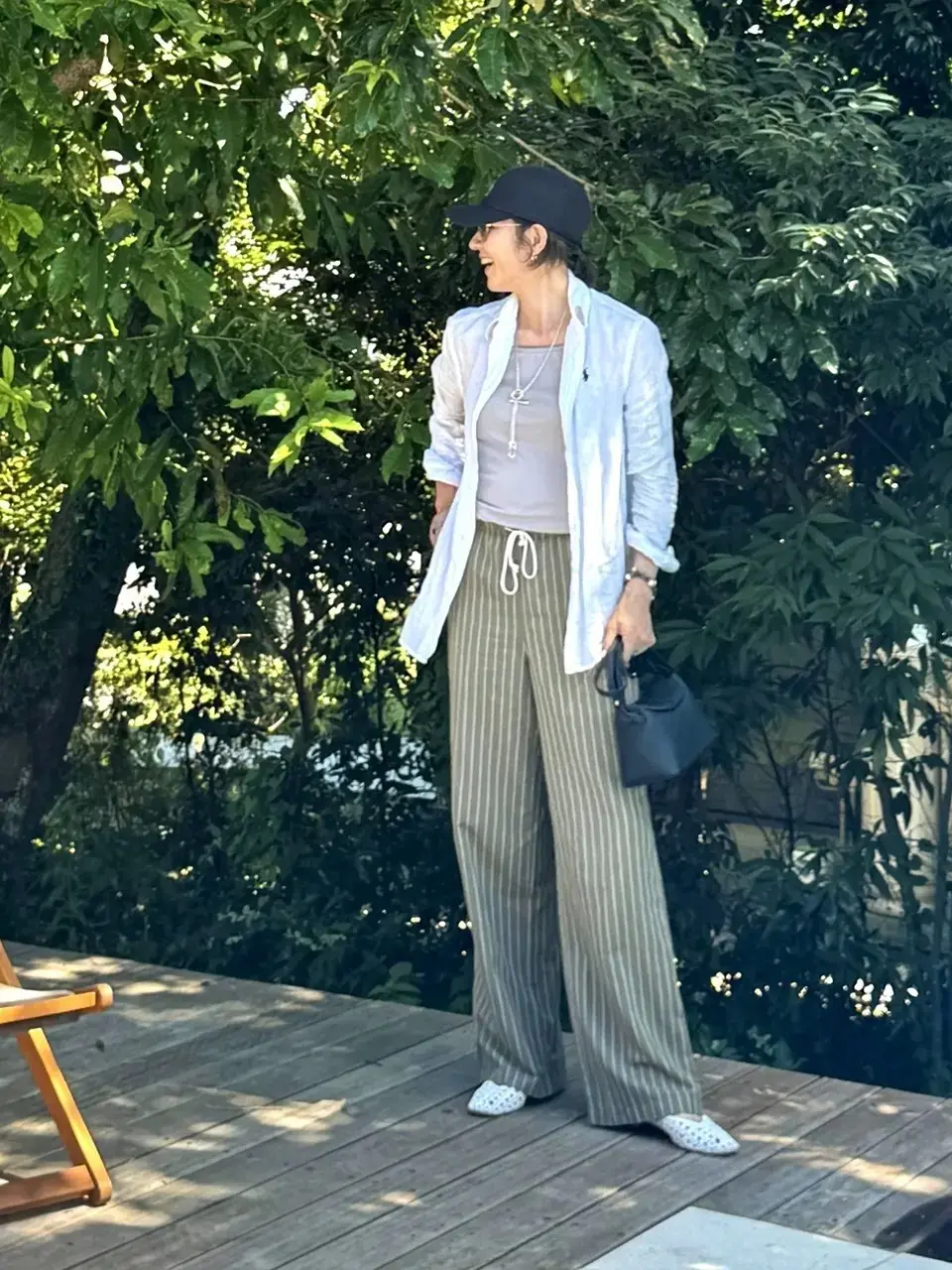 ユニクロ インナー＆リネンブレンドイージーパンツ愛用　エクラ華組  細谷奈弓さん