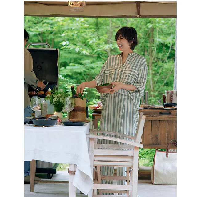 バーベキューもおしゃれに「大人のセットアップ」