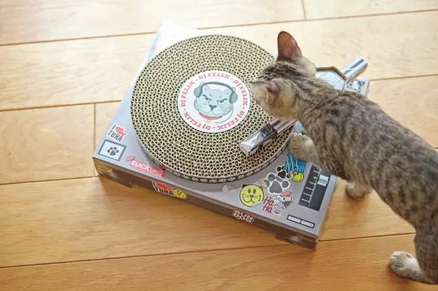 ターンテーブル形の爪研ぎ