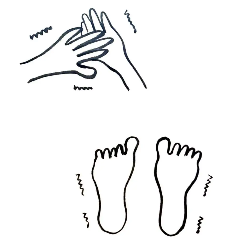 OurAge×Webエクラ　足の先 手の先の冷え　イラスト