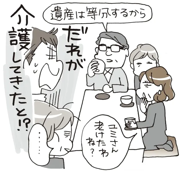 遺産分割に介護分の配慮がない