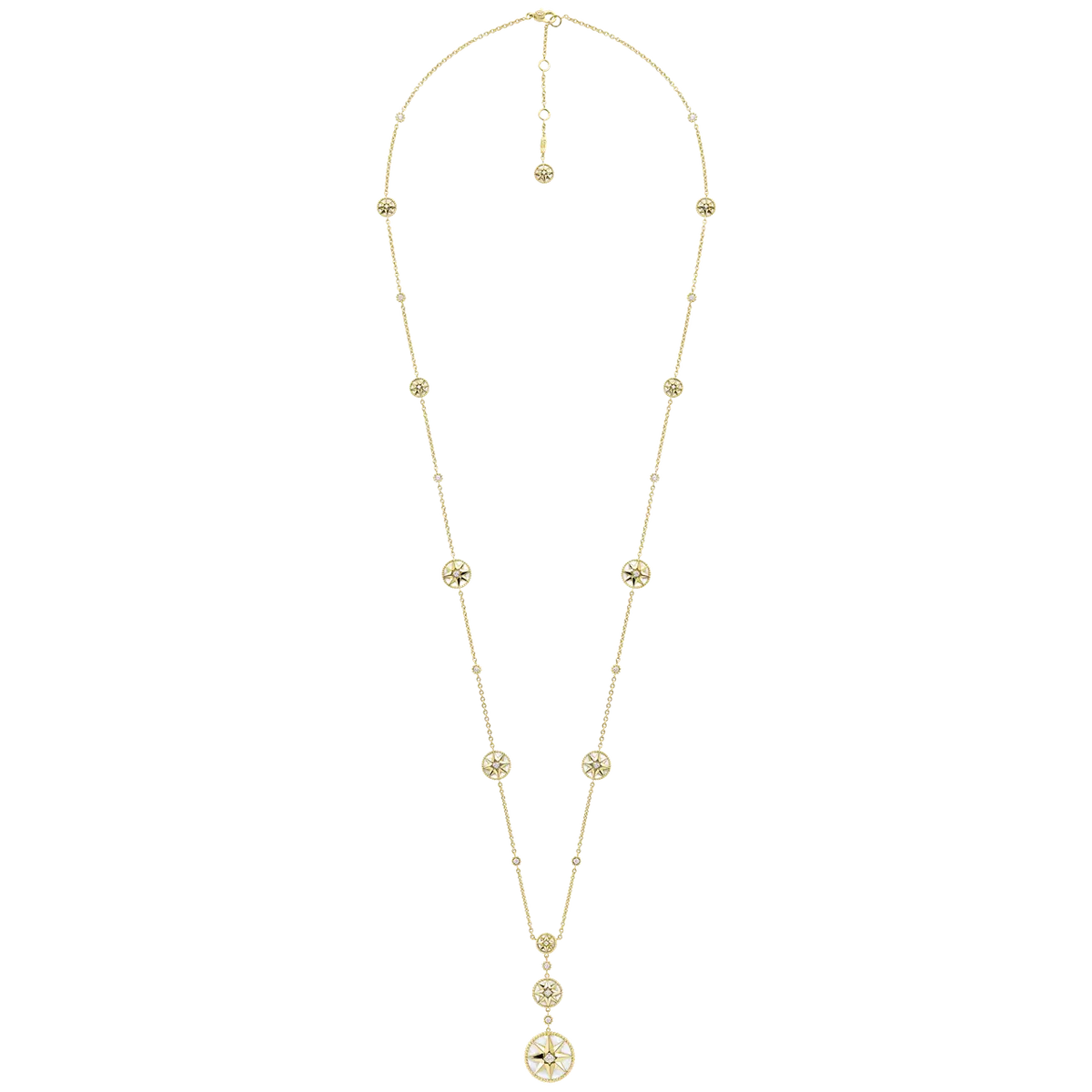 DIOR「ローズ デ ヴァン」ネックレス イエローゴールド